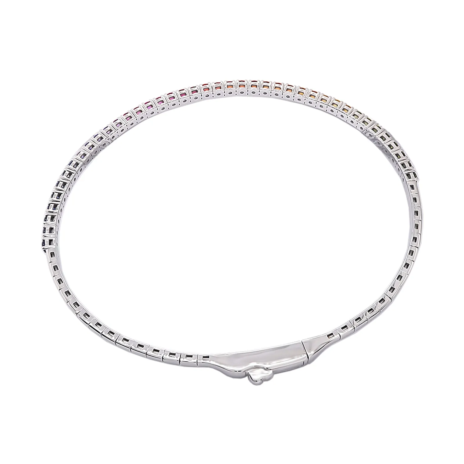 Rainbow Sapphire Flex Bangle