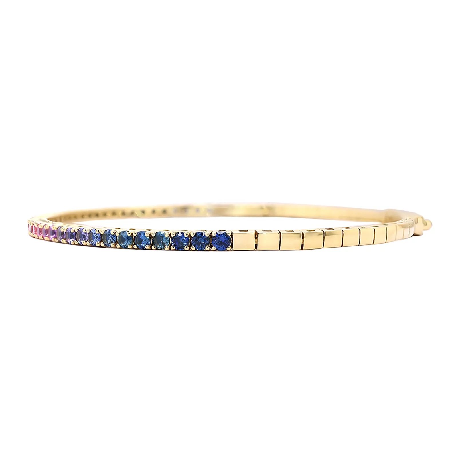 Rainbow Sapphire Flex Bangle