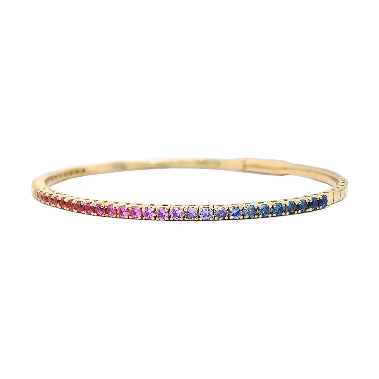 Rainbow Sapphire Flex Bangle