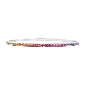 Rainbow Sapphire Flex Bangle
