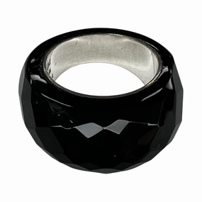 Ring Sterling Silver  In Black & Silver