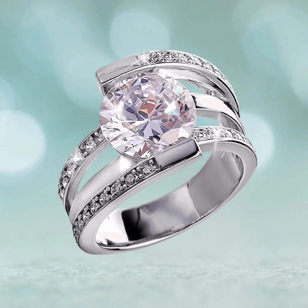 Rodela Rhodium Ring