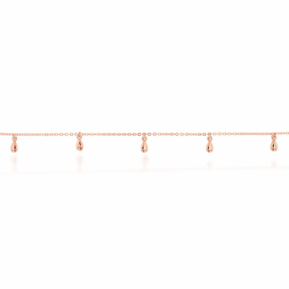 Rose Gold Plated Sterling Silver Fancy Choker Chain