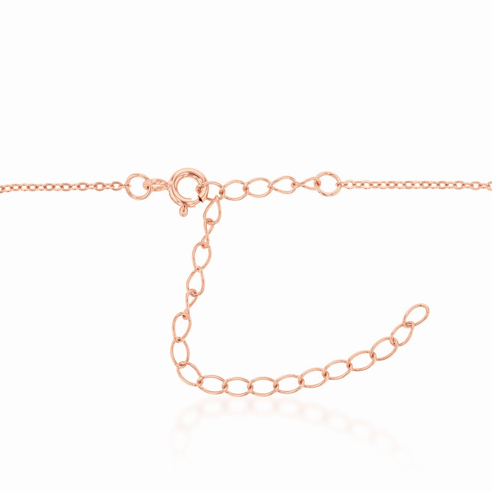 Rose Gold Plated Sterling Silver Fancy Choker Chain