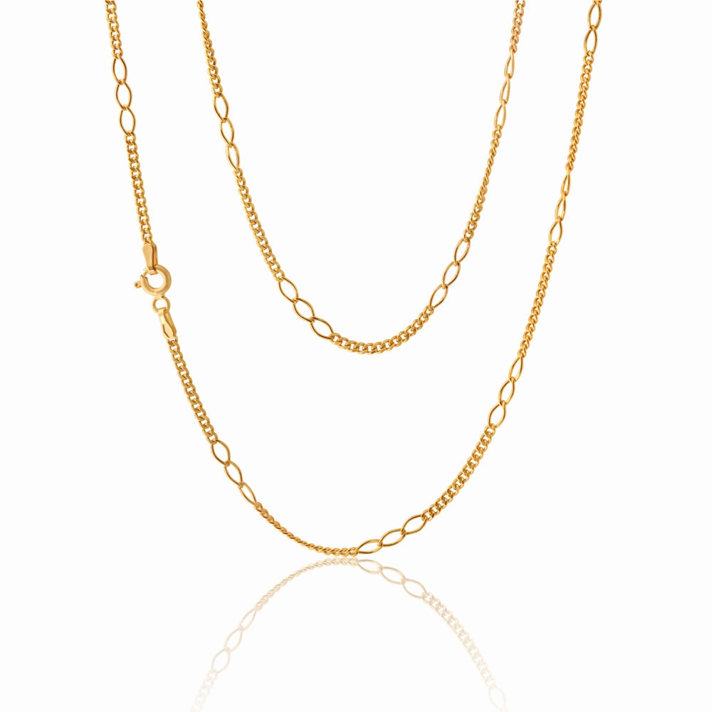 Silvefilled Figaro 45cm Chain