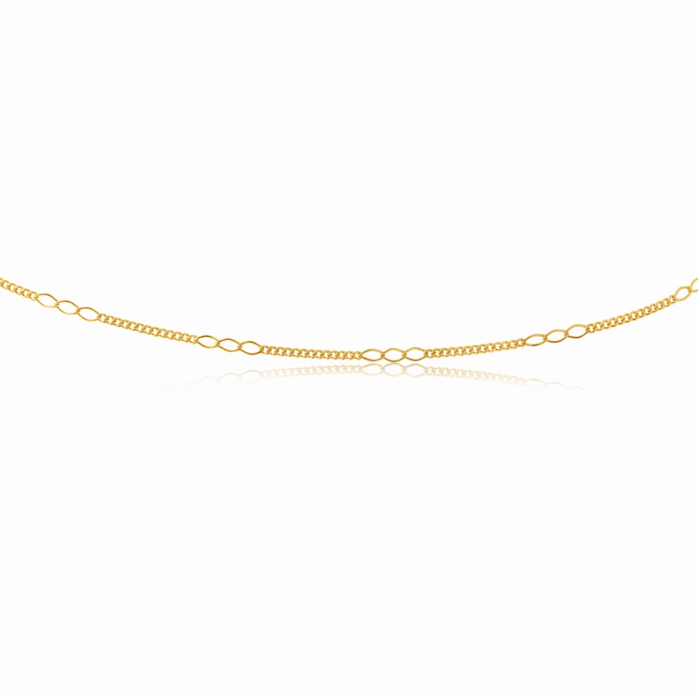 Silvefilled Figaro 45cm Chain