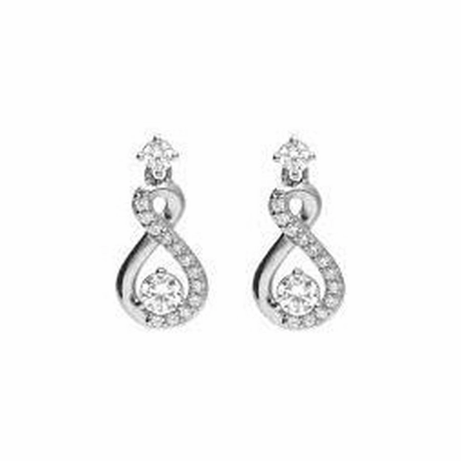 Silver Cz Infinity Drp