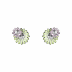 Silver Daisy Stud Earrings