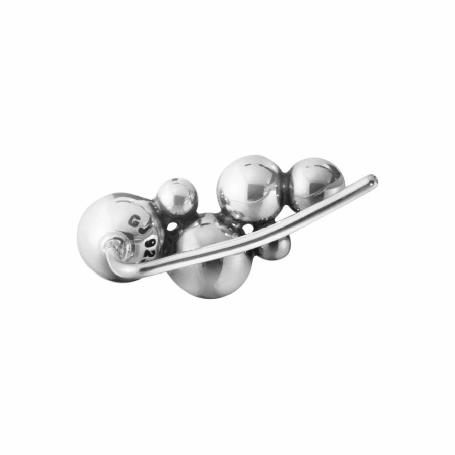 Silver Moonlight Grapes Earcuffs