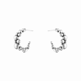 Silver Moonlight Grapes Earhoops