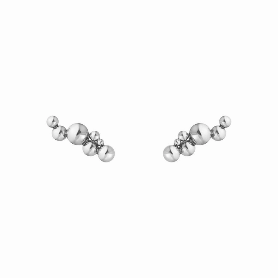 Silver Moonlight Grapes Long Earcuffs
