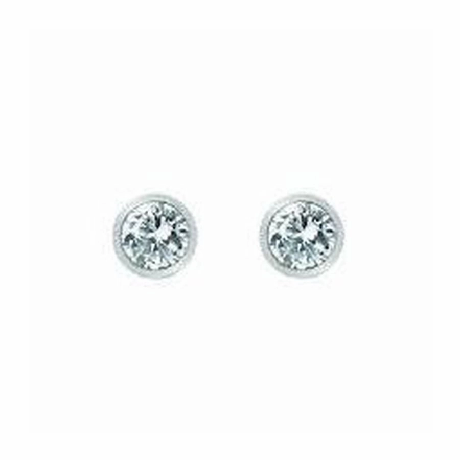 Silver Tender White Topaz Earrings