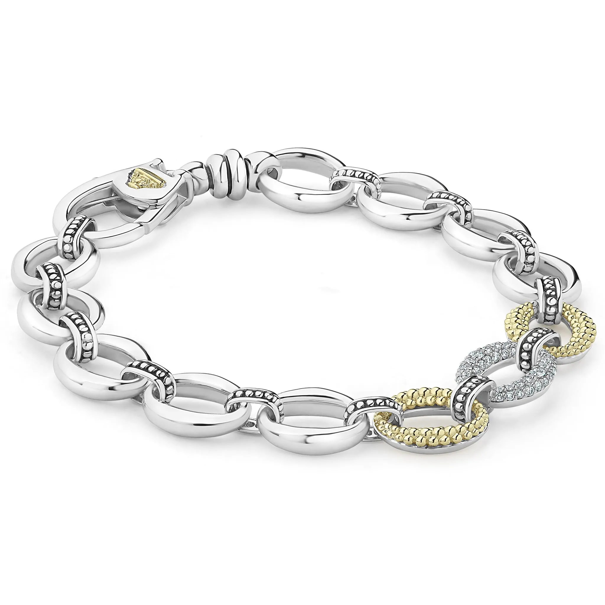 Single Station Diamond Link Bracelet (Size M)