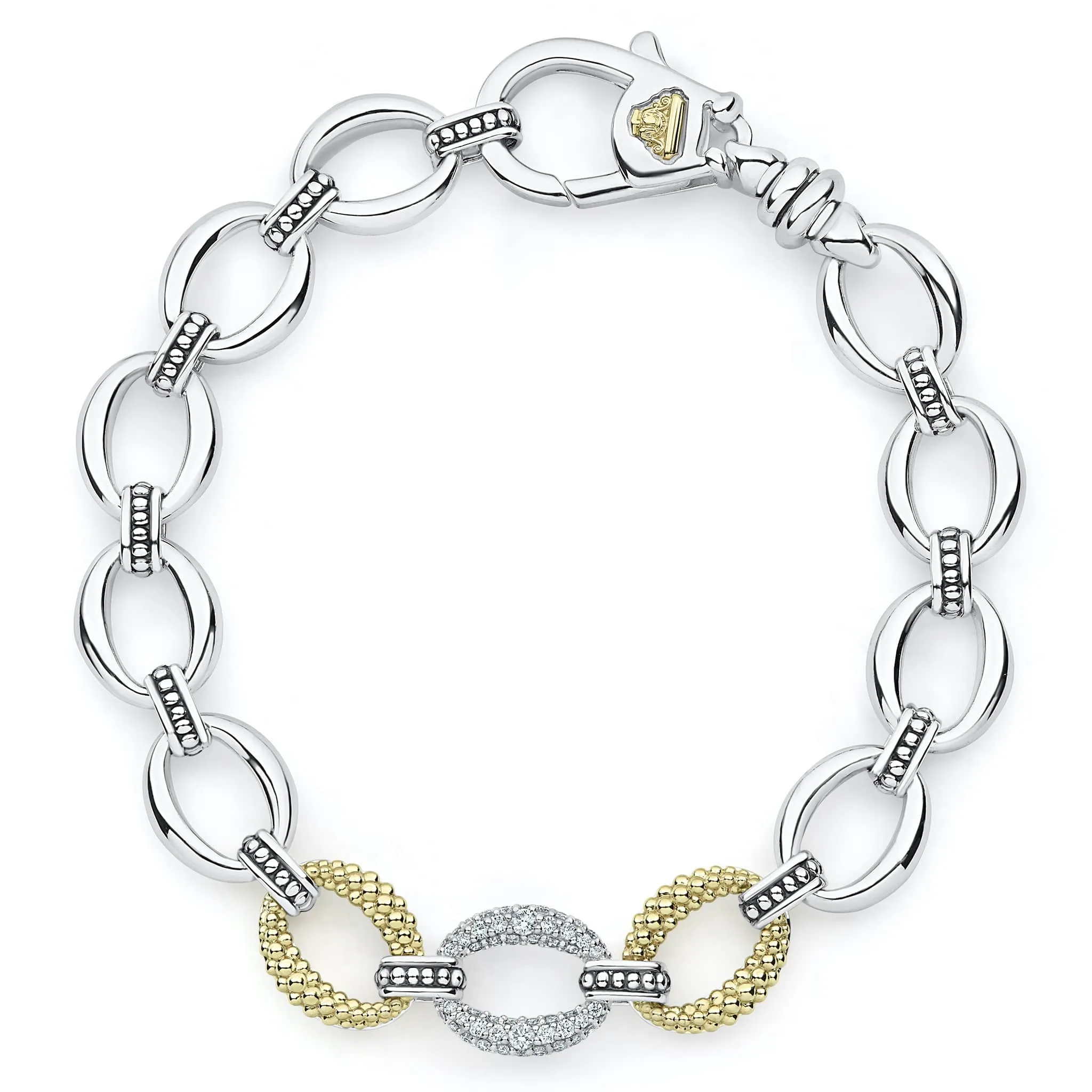 Single Station Diamond Link Bracelet (Size M)