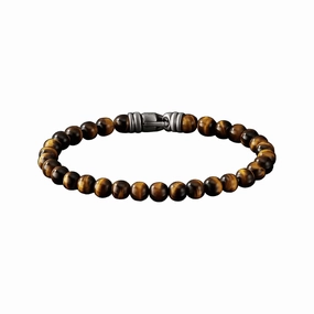 Spiritual Bead Bracelet in Polished Tiger's Eye