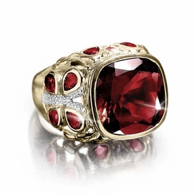 Springtime Garnet Ring
