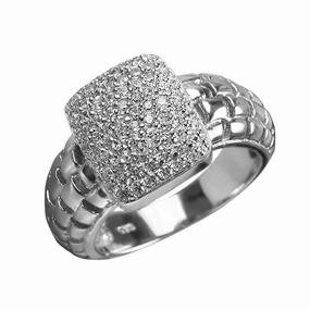 Star Spangled Rhodium Ring