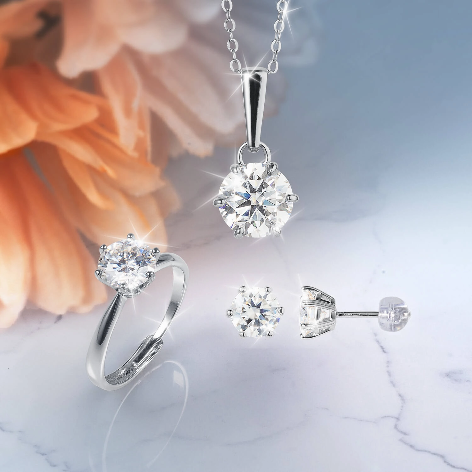 Stardust Moissanite Ring