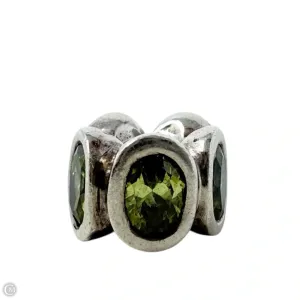 Sterling Silver & Green CZ Oval Lights Bracelet Charm By Pandora
