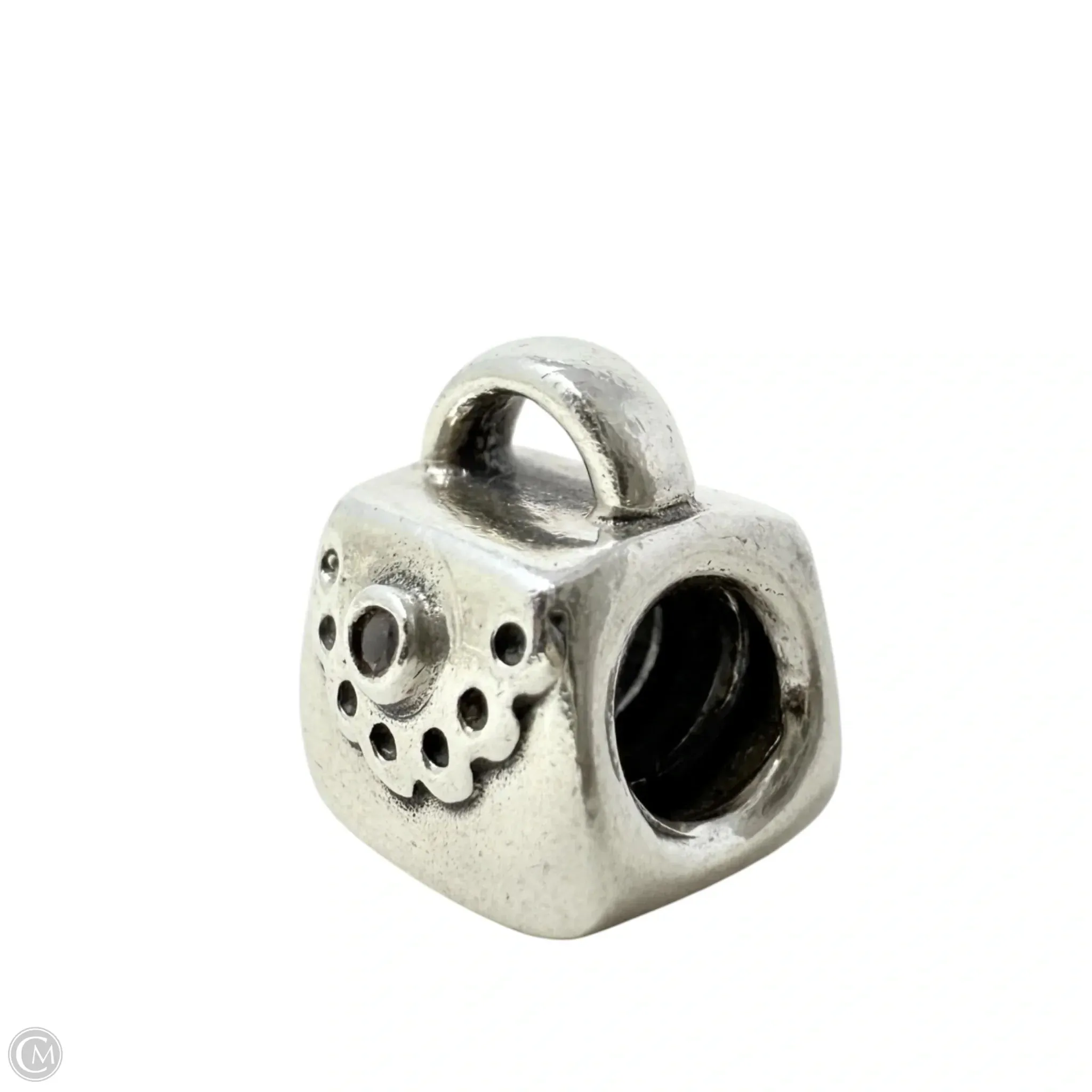 Sterling Silver & Pink CZ Purse Bracelet Charm By Pandora