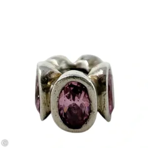 Sterling silver and pink CZ oval lights Bracelet Charm By Pandora
