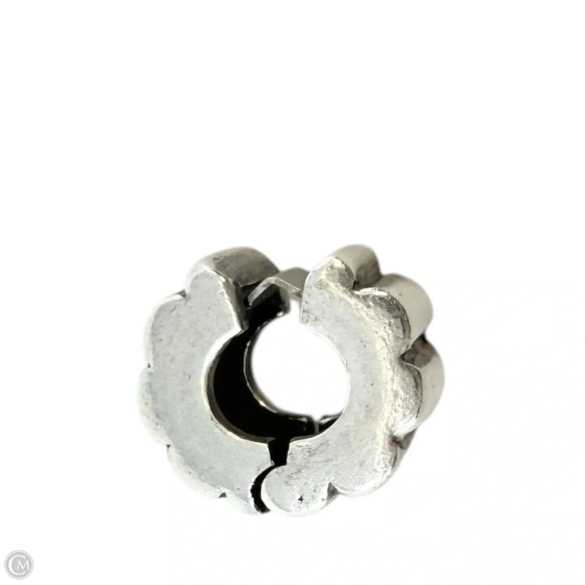 Sterling Silver Hinged Ribbed Clip Bracelet Charm By Pandora