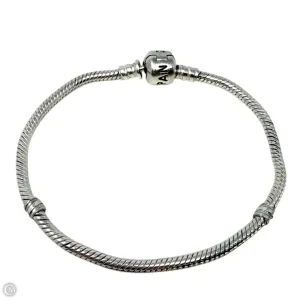 Sterling silver Moments Barrel Clasp Snake Chain Bracelet  By Pandora