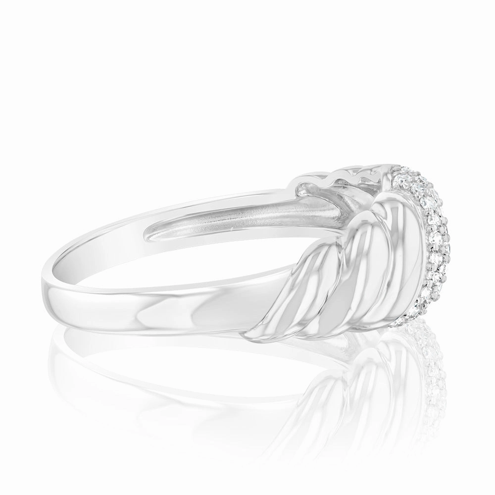 Sterling Silver 1/6 Carat Diamond Ring