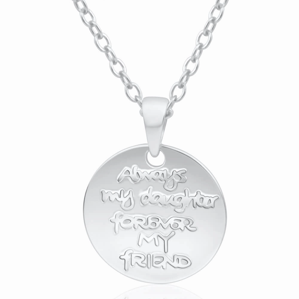 Sterling Silver Disc Daughter Pendant