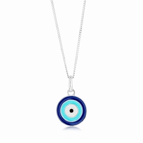 Sterling Silver Evil Eye Pendant