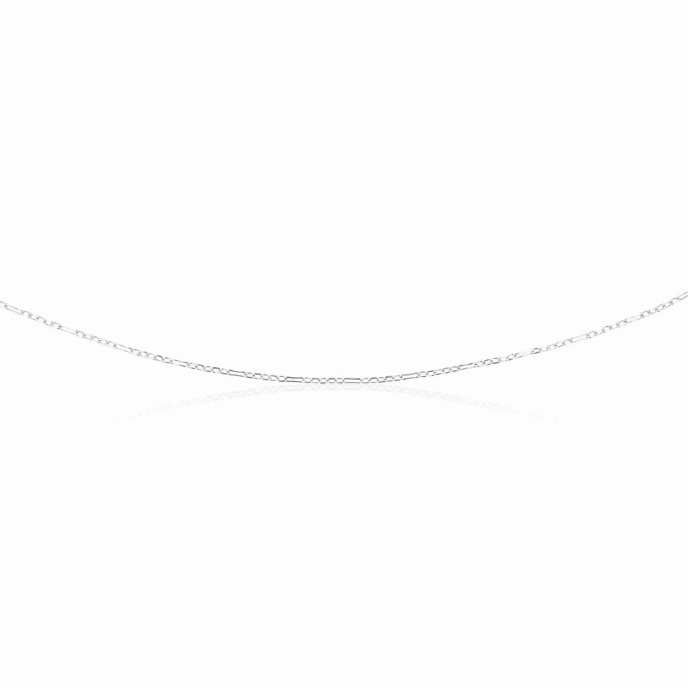 Sterling Silver Fancy Figaro 40 5cm Chain