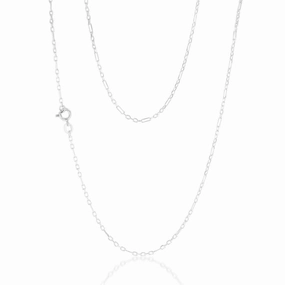 Sterling Silver Fancy Figaro 40 5cm Chain