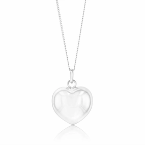Sterling Silver Fancy Heart Pendant