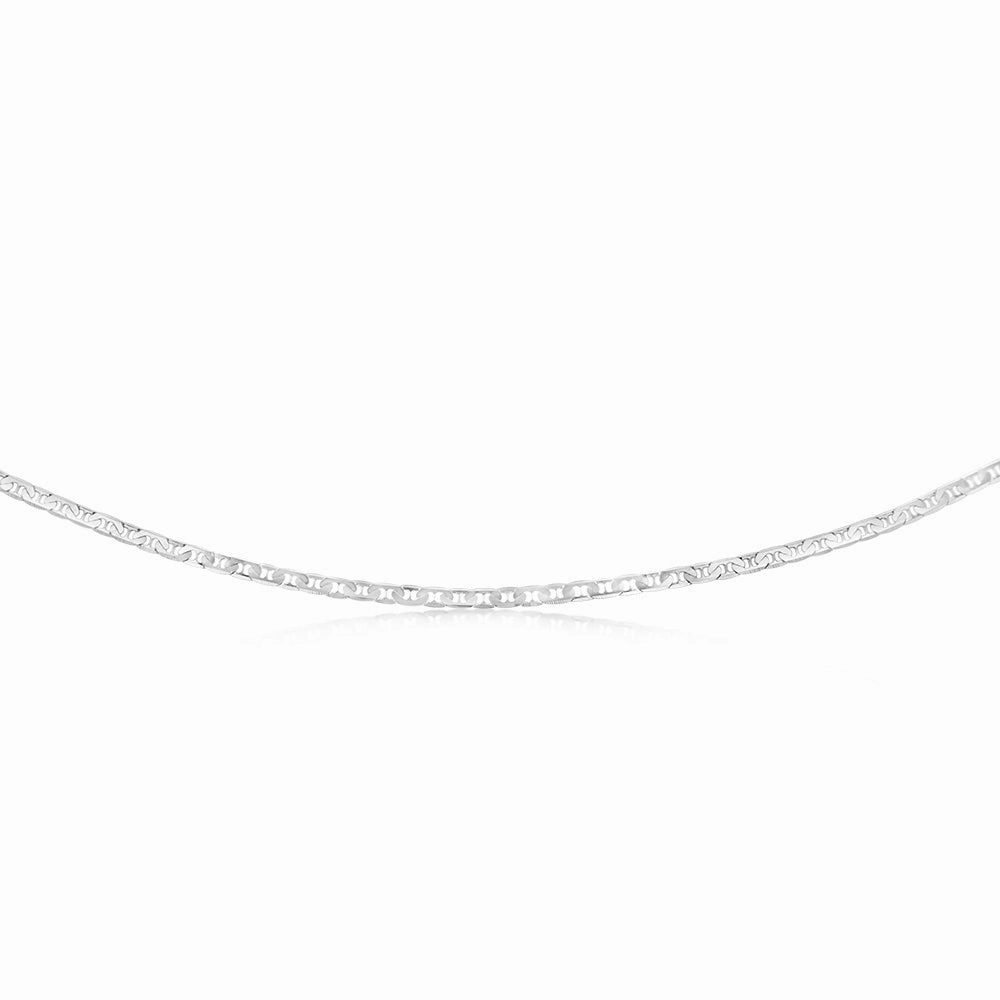 Sterling Silver Flat 80 Gauge Anchor 55cm Chain