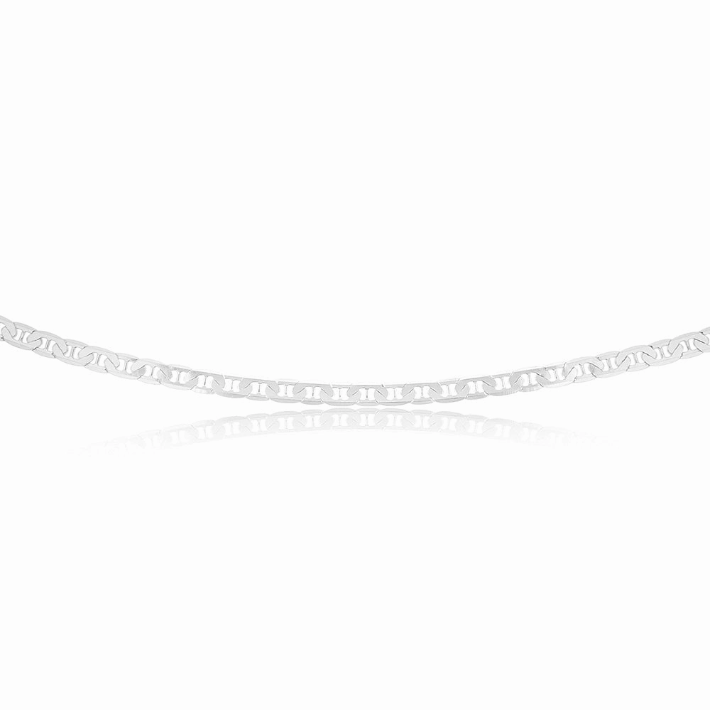 Sterling Silver Flat 80 Gauge Anchor 55cm Chain