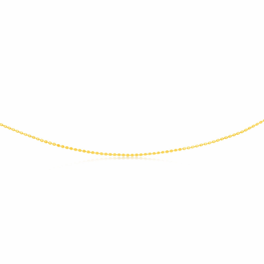Sterling Silver Gold Plated Diamond Cut Fancy 42 4.5cm Chain