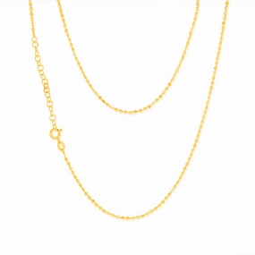 Sterling Silver Gold Plated Diamond Cut Fancy 42 4.5cm Chain