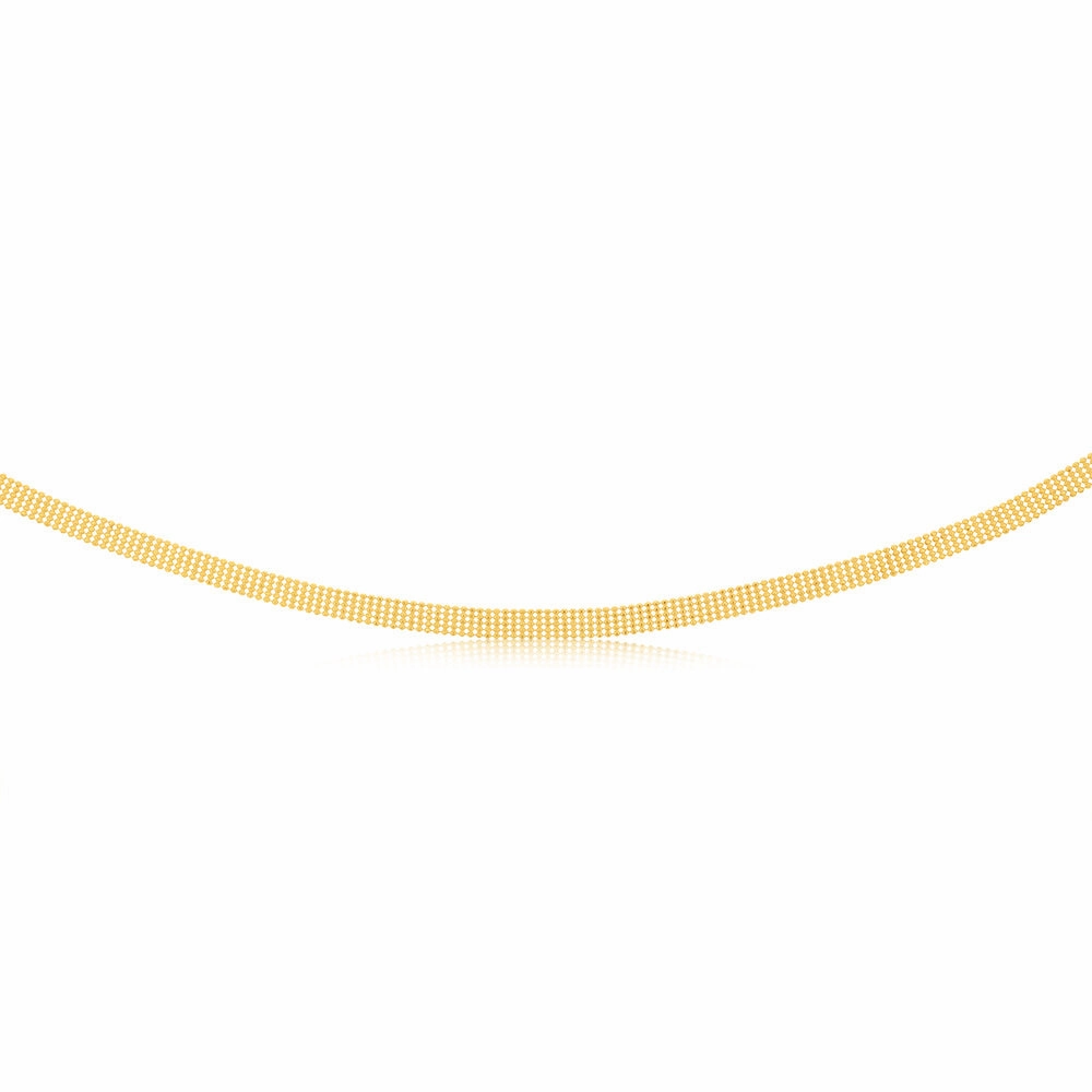Sterling Silver Gold Plated Fancy 40cm Choker Chain