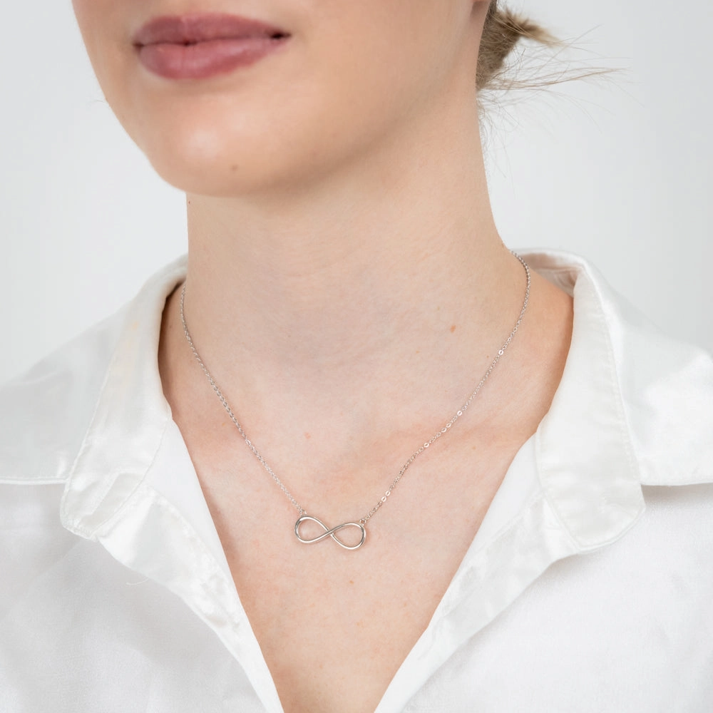 Sterling Silver Infinity Pendant on 40 5cm Chain