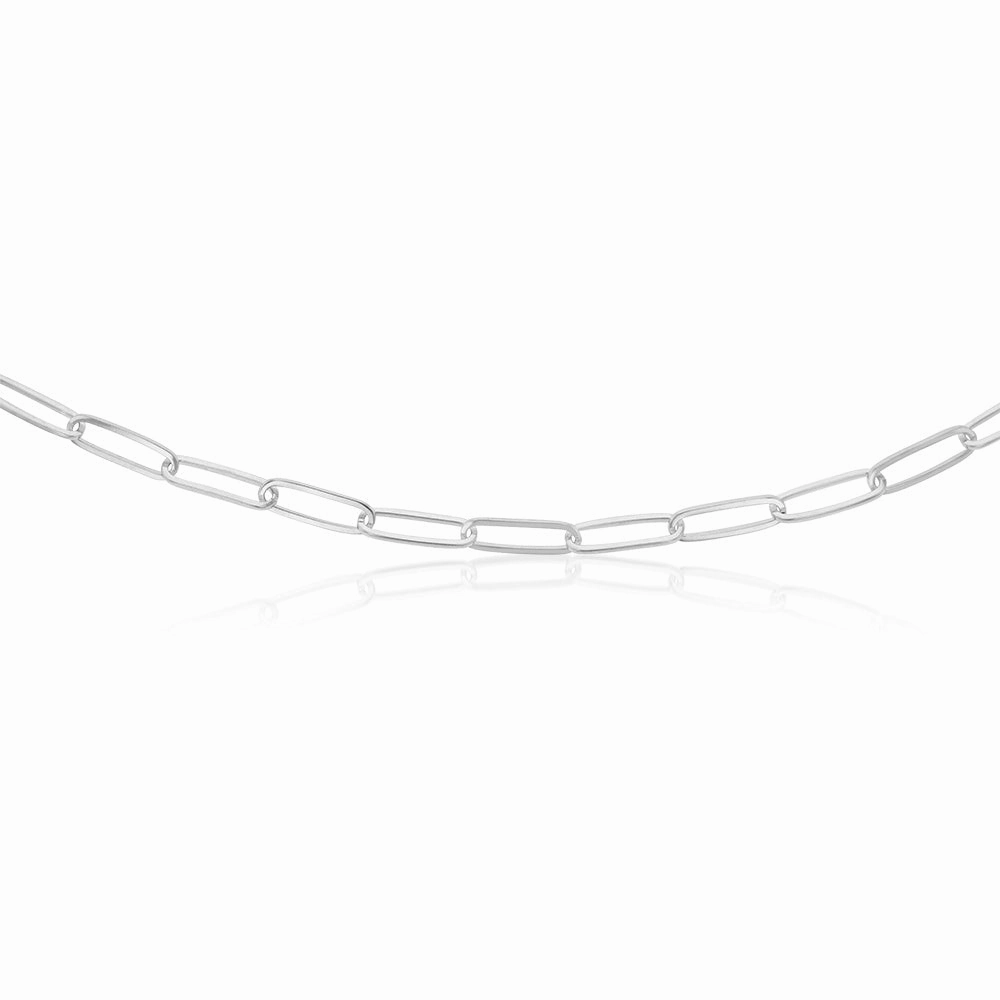 Sterling Silver Paperclip 70cm Chain