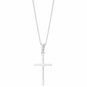 Sterling Silver Plain Cross 25mm Religious Pendant