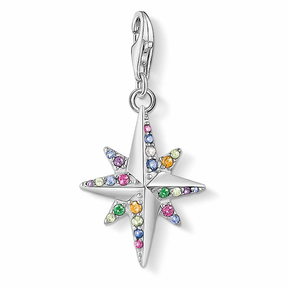 Sterling Silver Thomas Sabo Charm Club Colourful Star