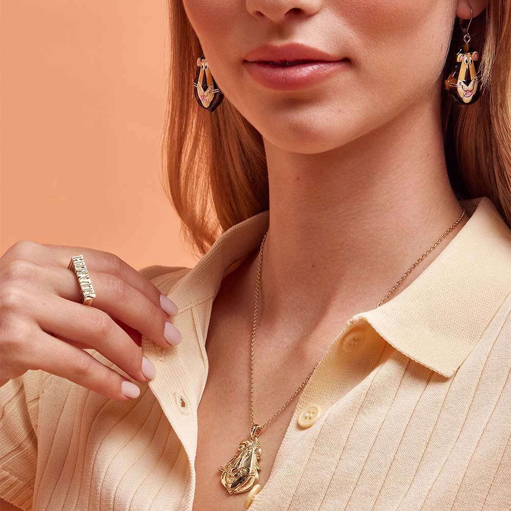 Streets Paddle Pop Gold Plated Stainless Steel Max The Lion Pendant On 45 7cm Chain