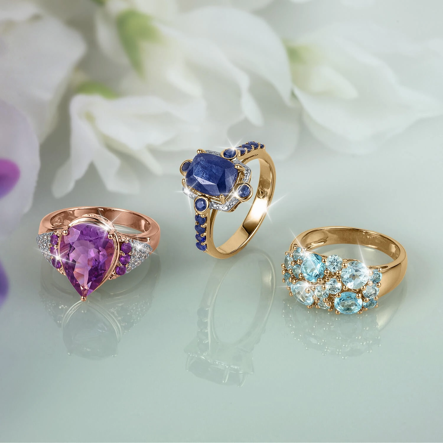 Summer Cocktail Amethyst Ladies Ring
