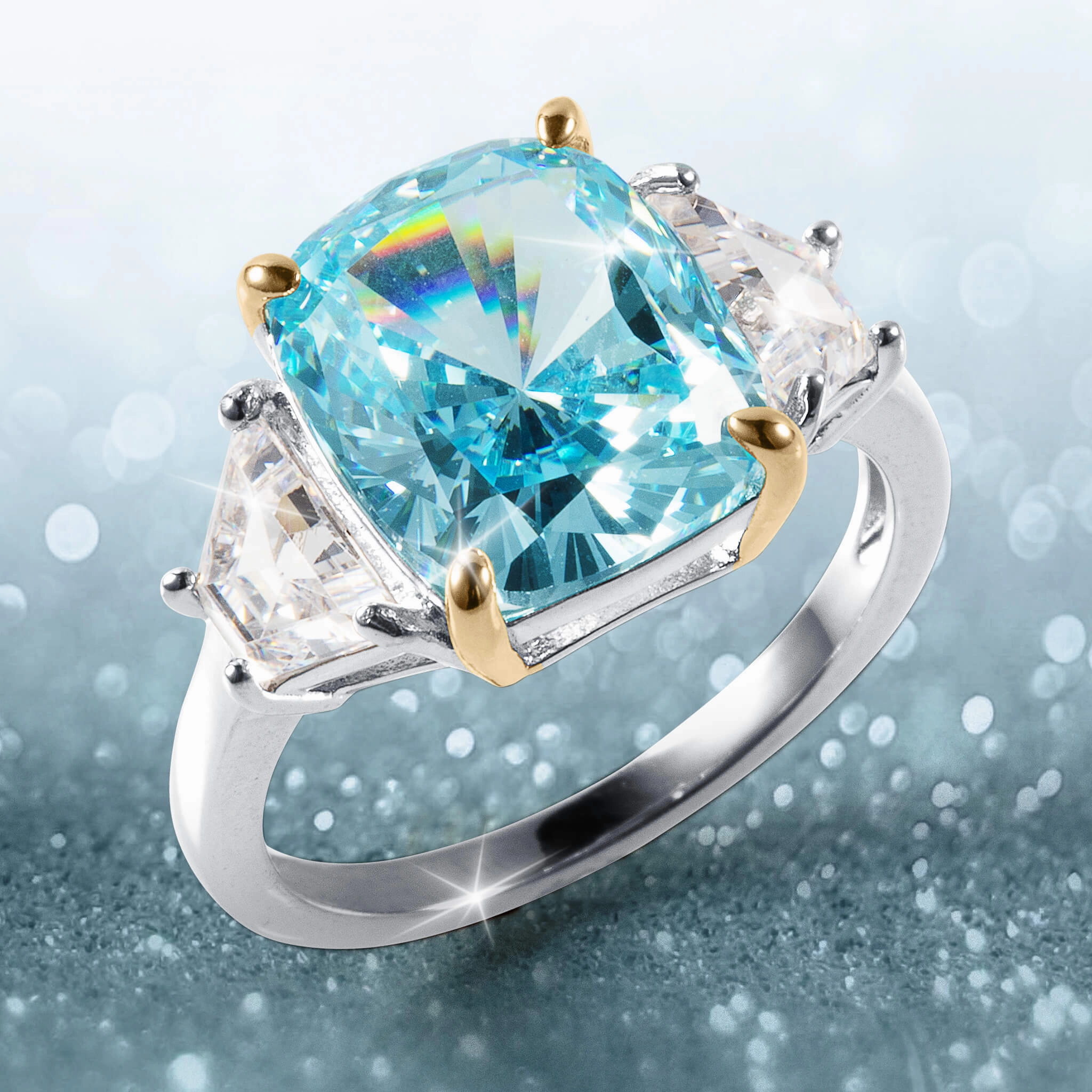 Sunlit Splendour Blue Ring
