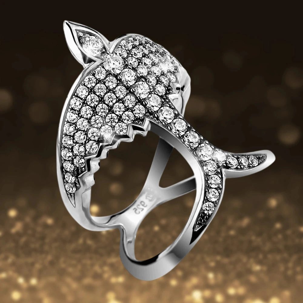 Swallows Return Rhodium Ring