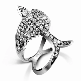 Swallows Return Rhodium Ring