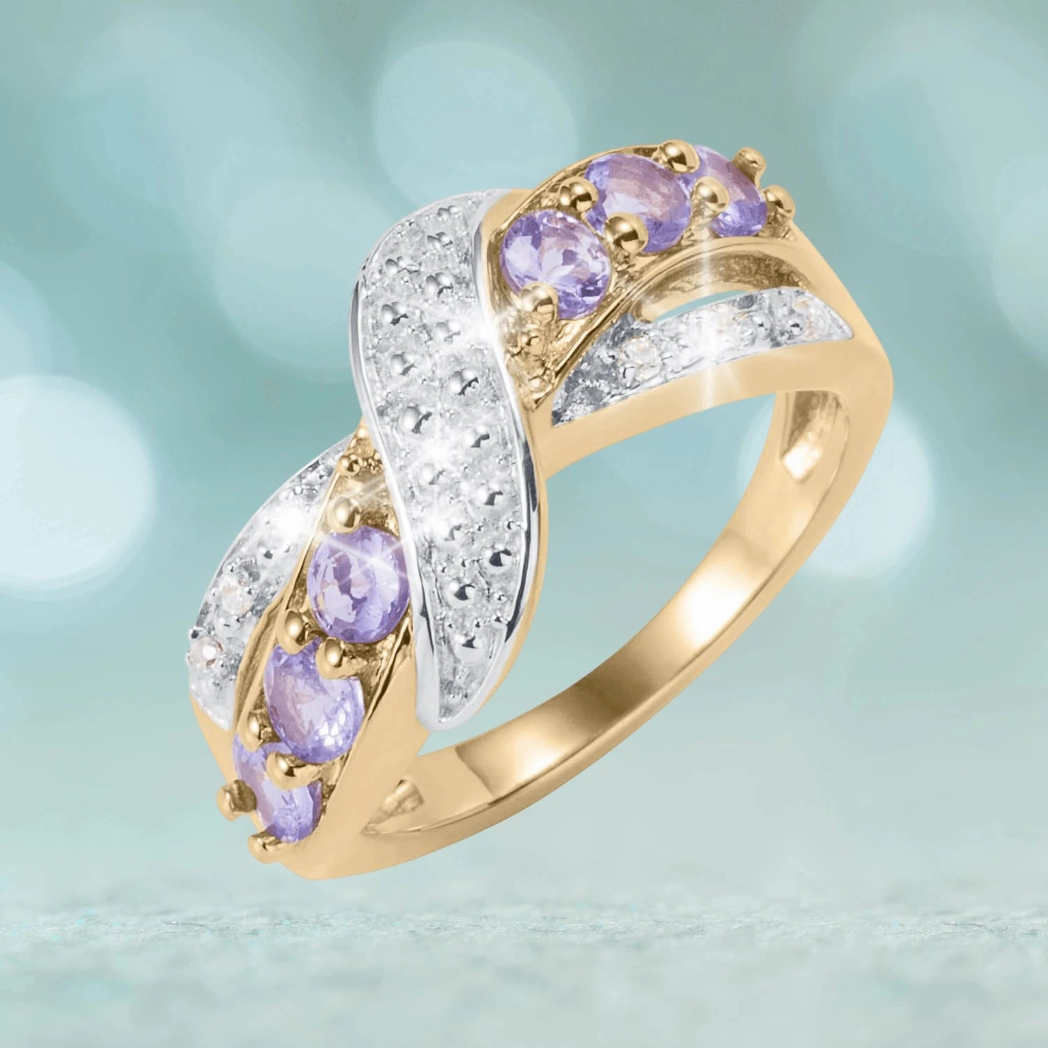 Tanzanite Infinity Ring