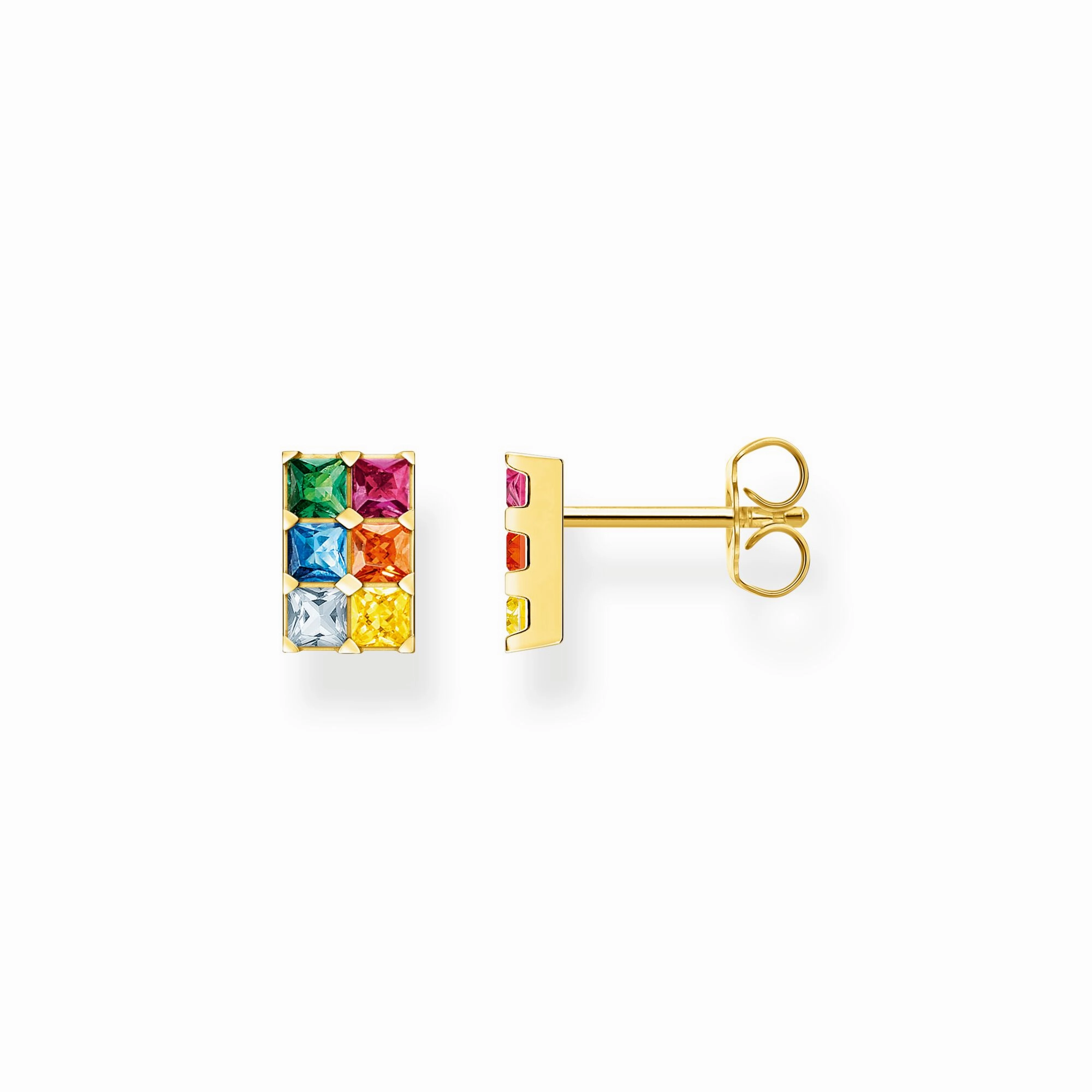 THOMAS SABO Ear studs colourful stones gold