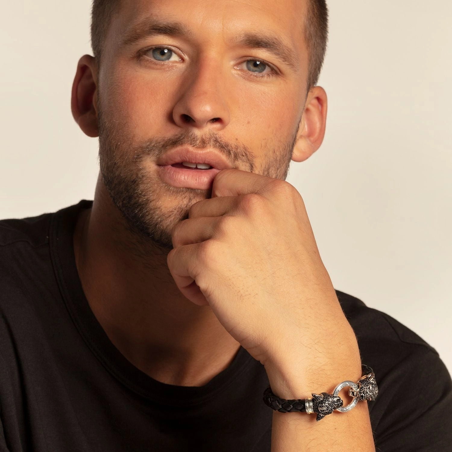 Thomas Sabo Leather Strap "Black Cat"